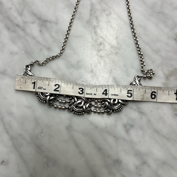 Brighton Rosarita Silver Plated Collar Bib Necklace Retired Stlye - Picture 6 of 6